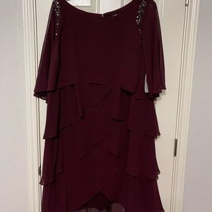 SLNY layered cocktail dress